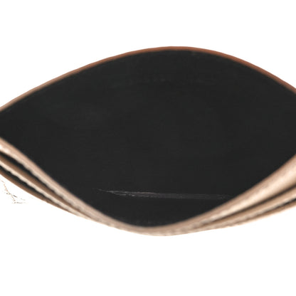Saint Laurent Grain De Poudre Matelasse Chevron Monogram Credit Card Case Dark Beige 5 of 8