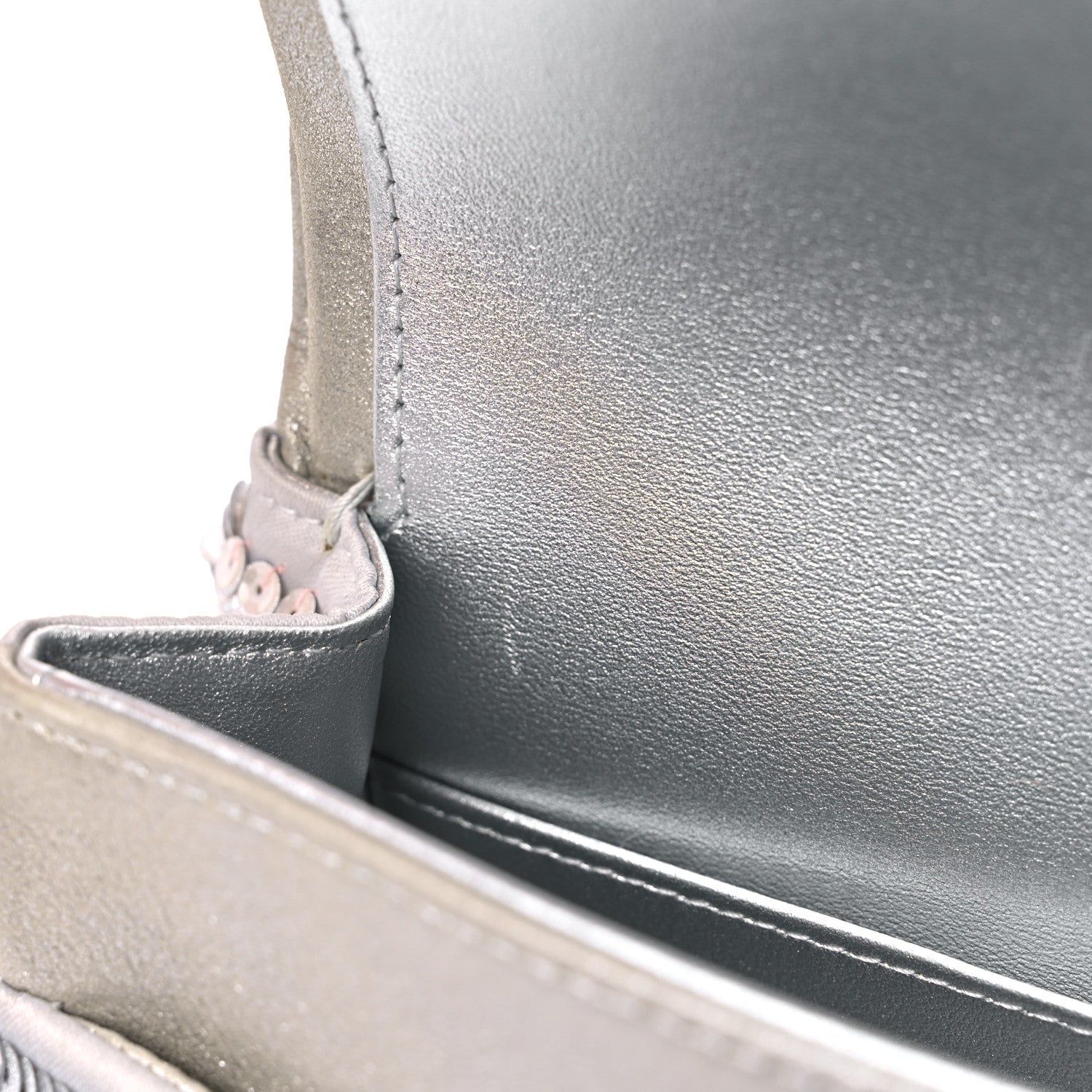 Chanel Sequin CC Small Double Flap Silver 11 of 12