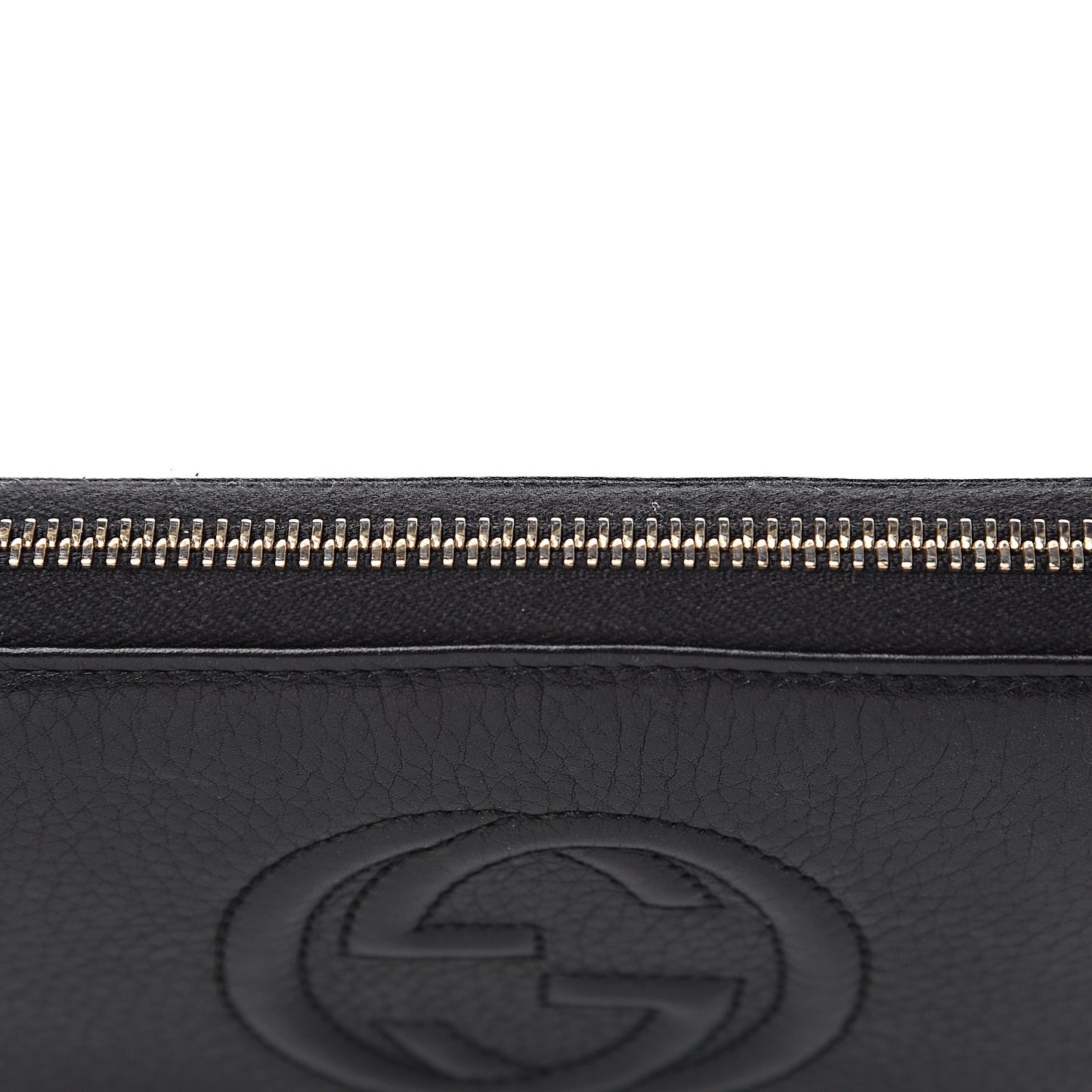 Calfskin Soho Zip Around Wallet Black