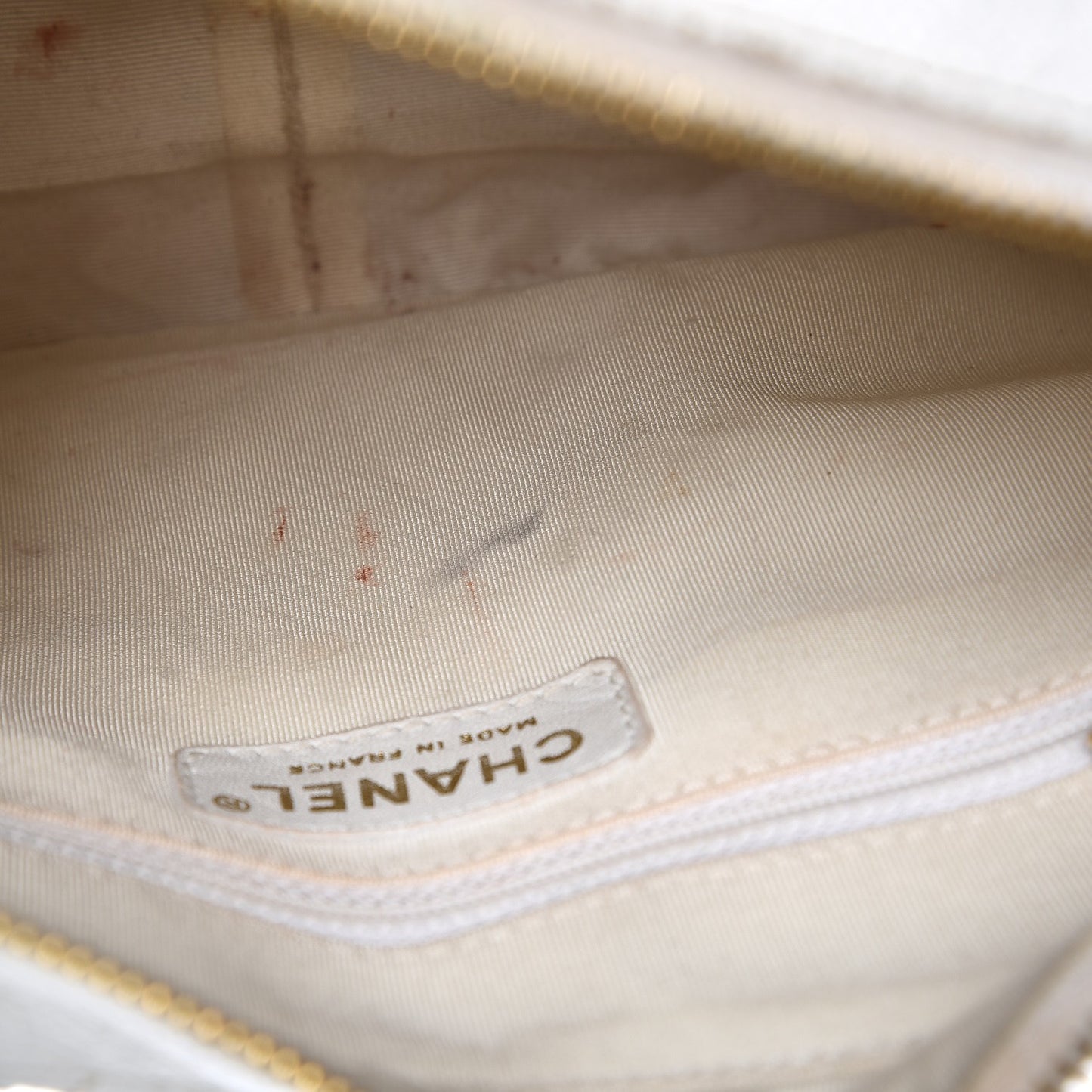 Caviar Quilted Hobo White
