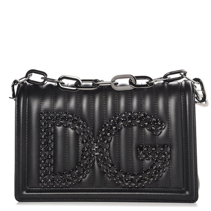 Dolce & Gabbana Nappa Quilted DG Shoulder Bag Black 1 of 6