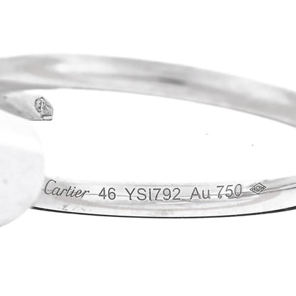 Cartier 18K White Gold Diamond Small Juste Un Clou Ring 46 3.75 4 of 4