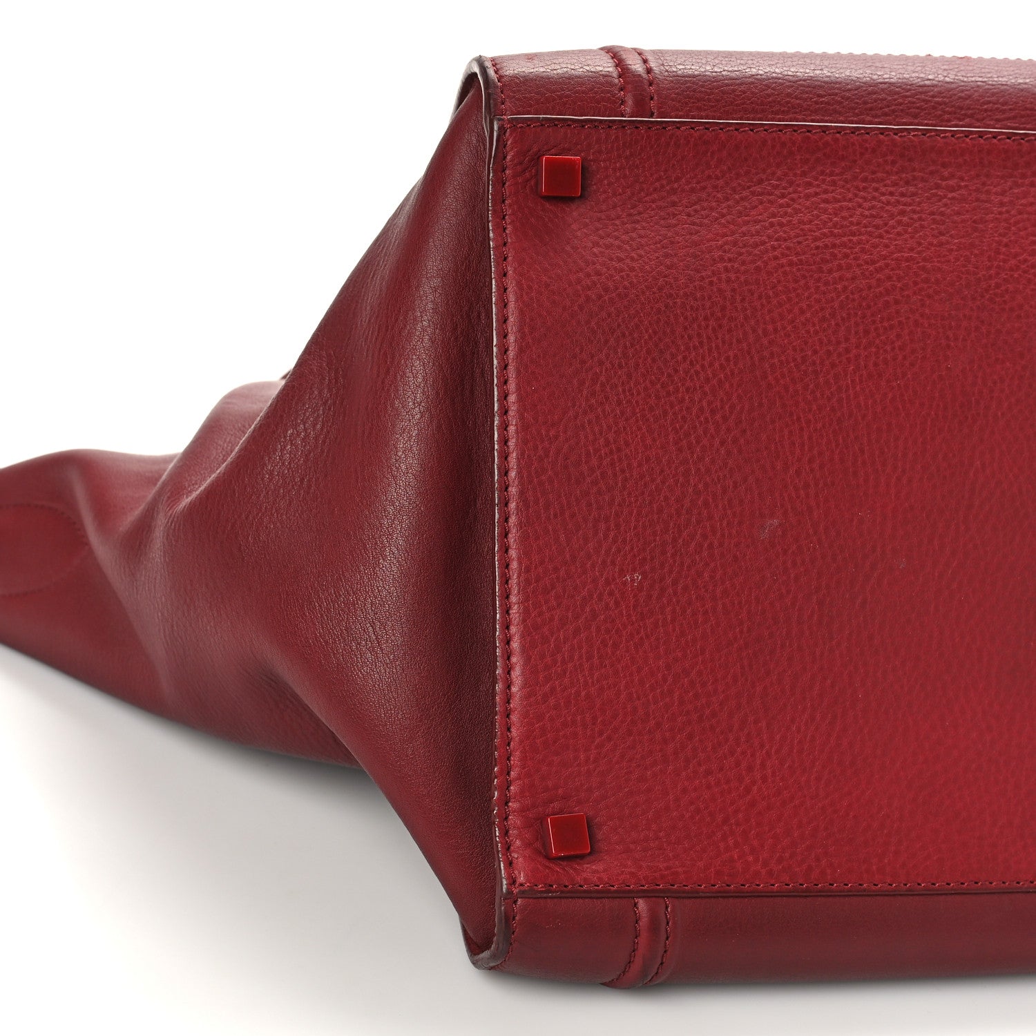 Celine Baby Grained Calfskin Medium Phantom Luggage Carmin 7 of 9