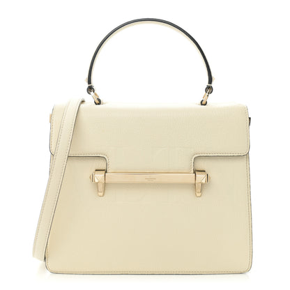 Valentino Garavani Grainy Calfskin Embossed VLTN Uptown Top Handle Bag Ivory 1 of 11