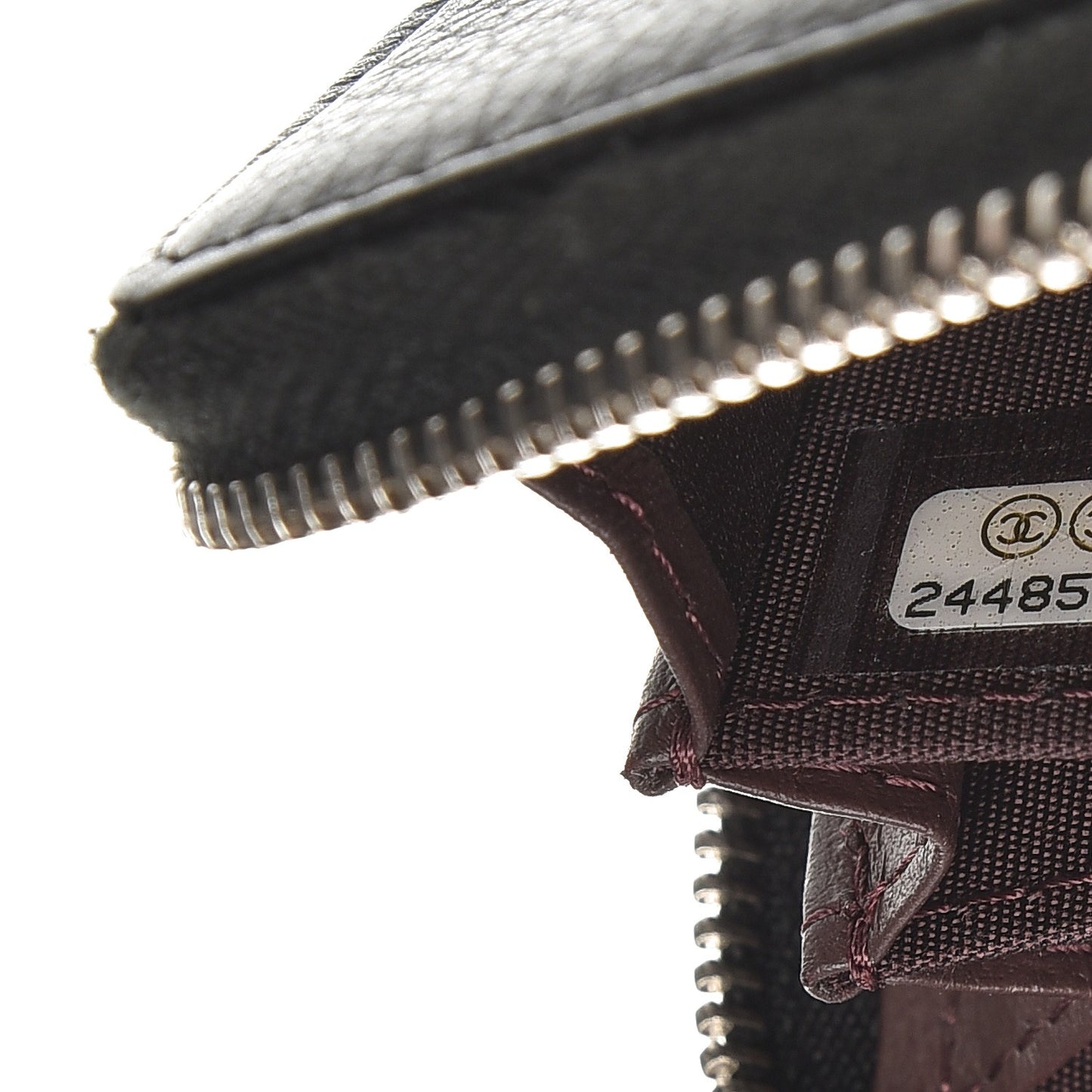 Caviar Zip Coin Purse Black