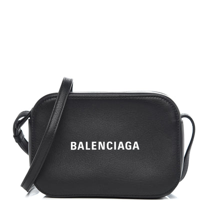 Balenciaga Calfskin Logo XS Everyday Camera Bag Black 1 of 9