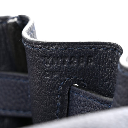 Hermes Togo Horseshoe Au Galop Kelly Retourne 28 Bleu Nuit Rouge H Fauve 7 of 13