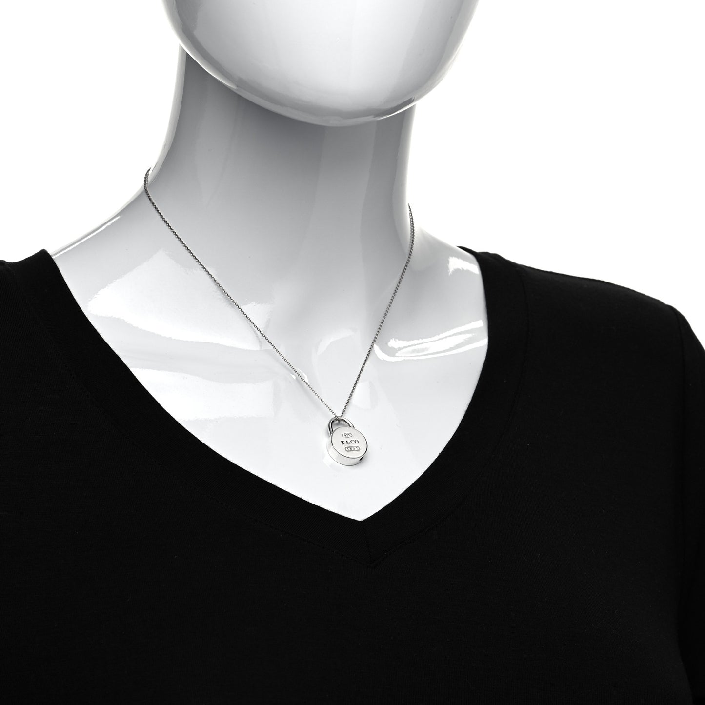 Sterling Silver 1837 Circle Lock Necklace