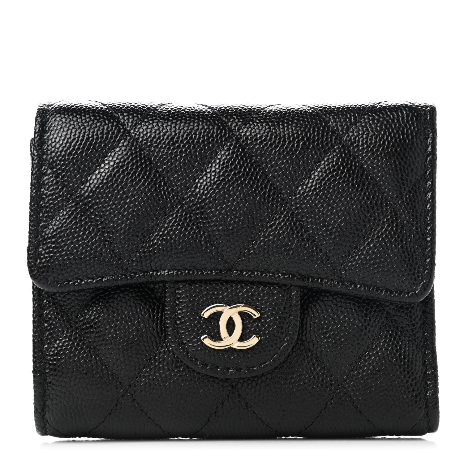 Chanel Caviar Quilted Flap Card Holder Black 1 of 8