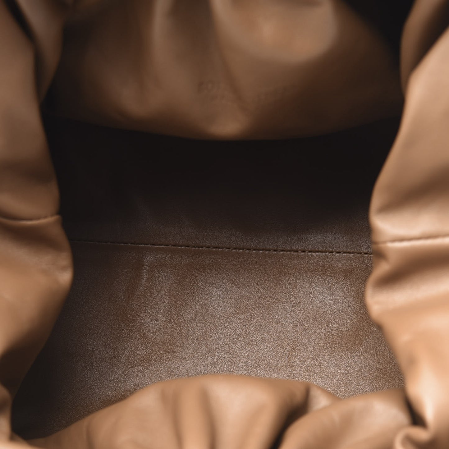 Smooth Butter Calf The Pouch Oversized Clutch Cammello