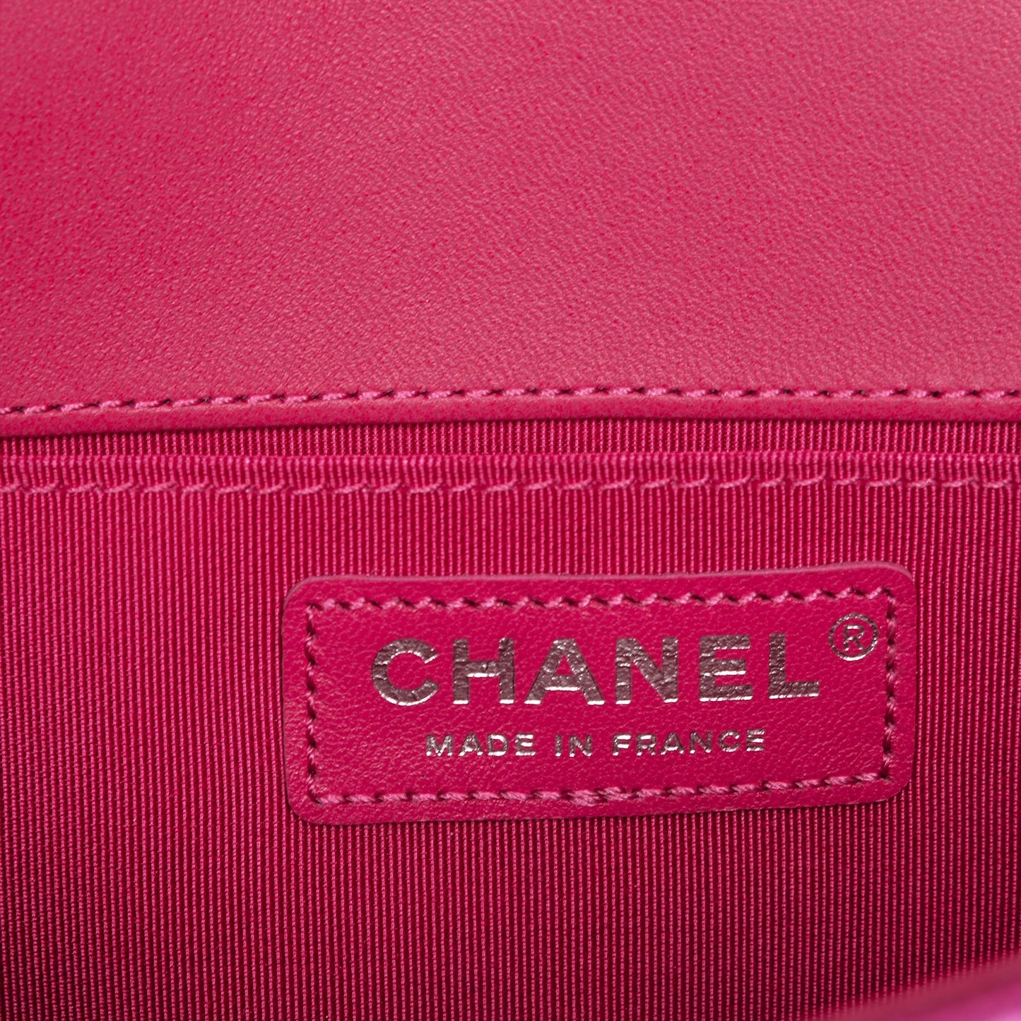 Velvet Quilted Medium Boy Flap Fuchsia