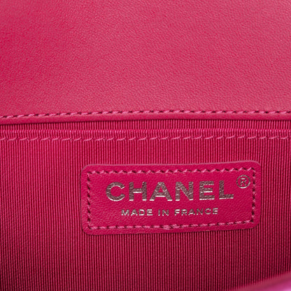 Chanel Velvet Quilted Medium Boy Flap Fuchsia 10 of 11