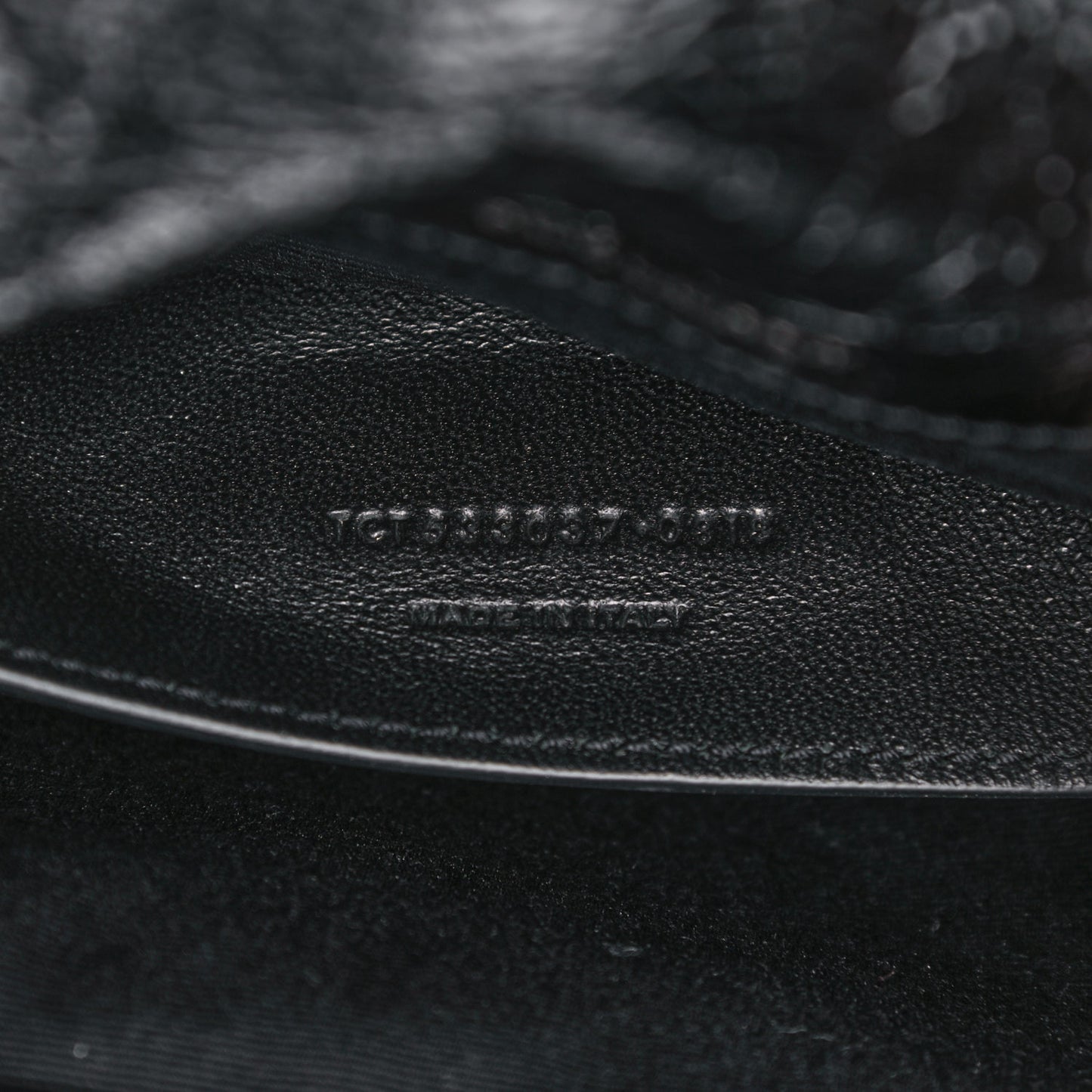 Crinkled Calfskin Matelasse Monogram Baby Niki Chain Satchel Black