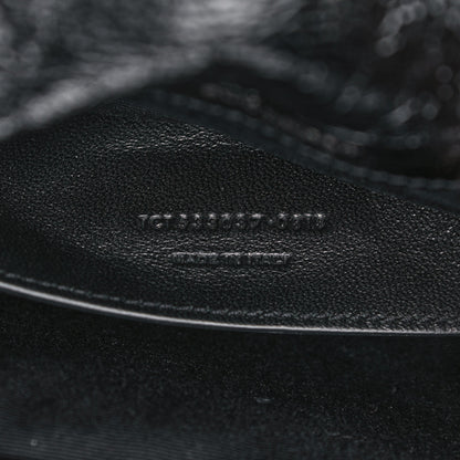 Saint Laurent Crinkled Calfskin Matelasse Monogram Baby Niki Chain Satchel Black 7 of 11