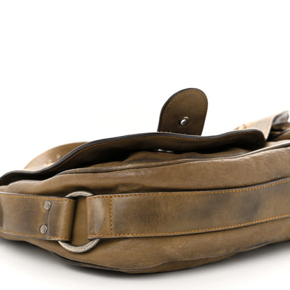 Christian Dior Calfskin Gaucho Double Saddle Bag Brown 9 of 16