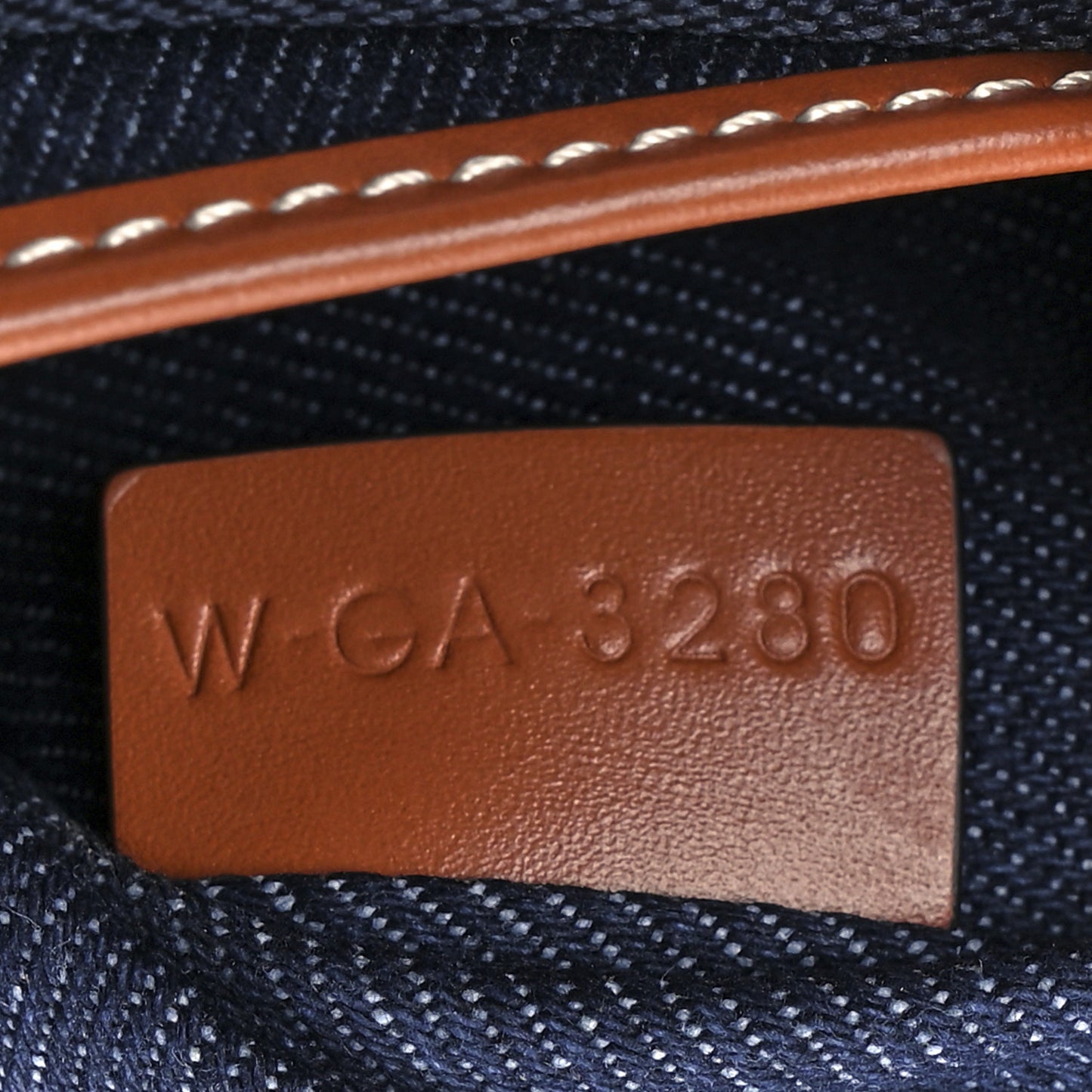 Denim Ava Shoulder Bag Navy Tan