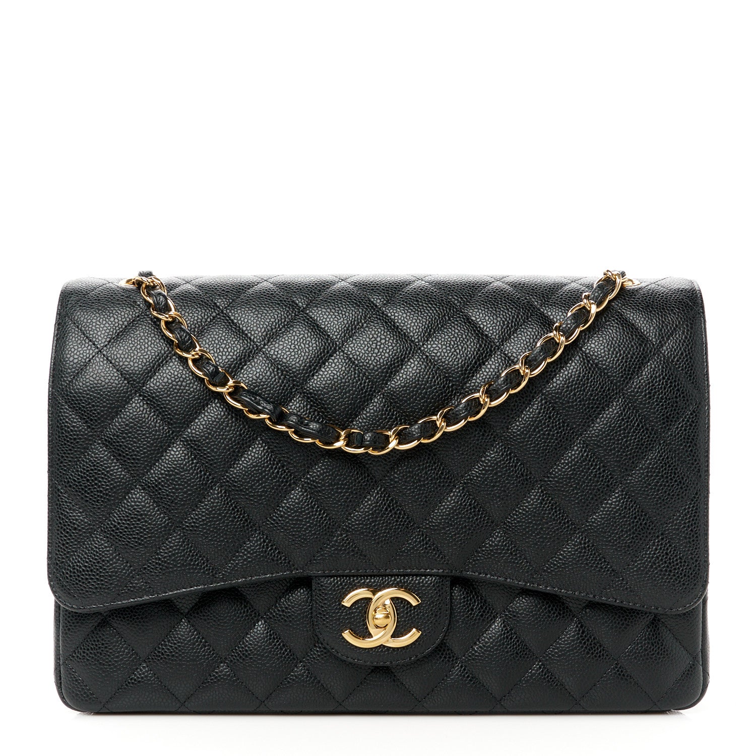 Chanel Caviar Quilted Maxi Double Flap Black 1 of 12