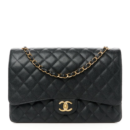 Chanel Caviar Quilted Maxi Double Flap Black 1 of 12