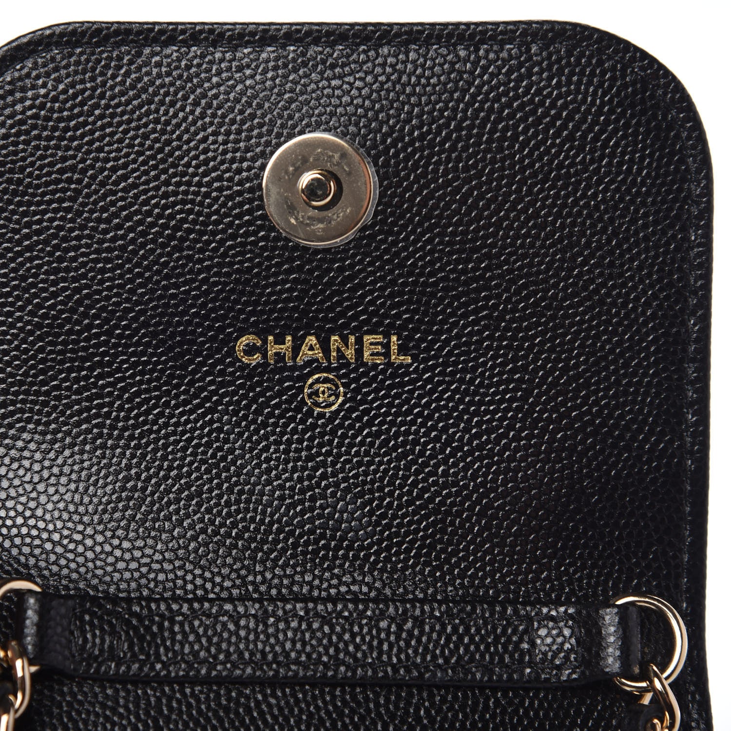 Chanel Caviar Quilted Crystal CC Airpods Pro and Phone Case With Chain Black 8 of 10