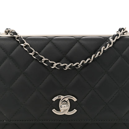 Chanel Lambskin Quilted Trendy CC Wallet On Chain WOC Black 8 of 14