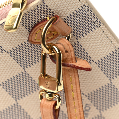 Louis Vuitton Damier Azur Neverfull MM GM Pochette Rose Ballerine 9 of 9