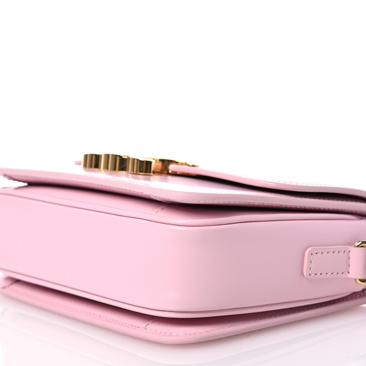 CELINE / ケース/レザー/PNK/無地/レディース Celine Shiny Calfskin Teen Triomphe Pastel Pink 1563642 – FASHIONPHILE