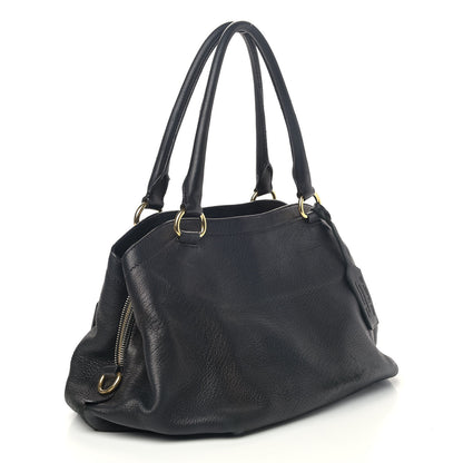 Prada Cervo Deerskin Satchel Black 2 of 9