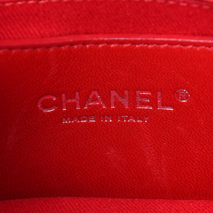 Chanel Patent Quilted Small Just Mademoiselle Bowling Bag Red 6 of 9