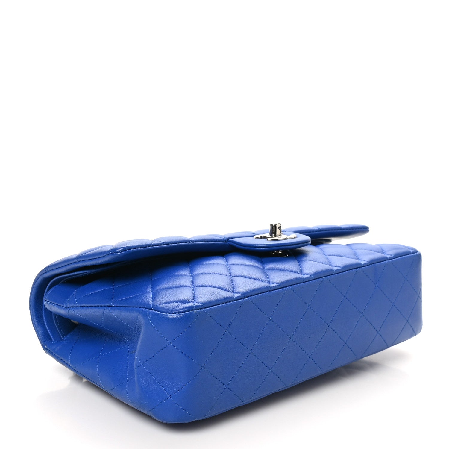 Chanel Lambskin Quilted Medium Double Flap Blue 4 of 11