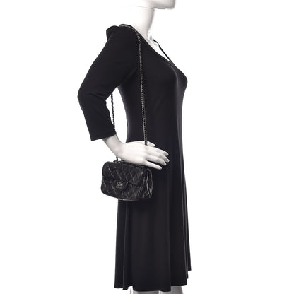 Chanel Lambskin Beaded Quilted Extra Mini Square Flap Black 2 of 15