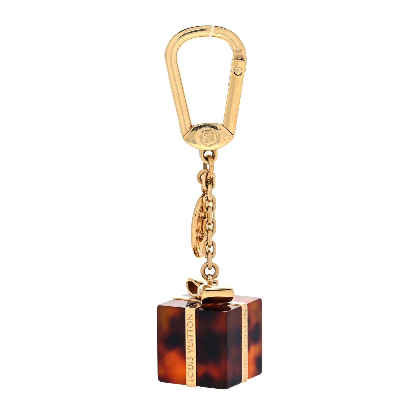 Gift Box Charm Key Ring Ecaille