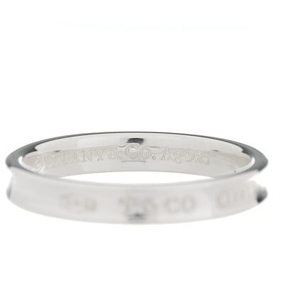Tiffany Sterling Silver Narrow 1837 Band Ring 67 12 4 of 4