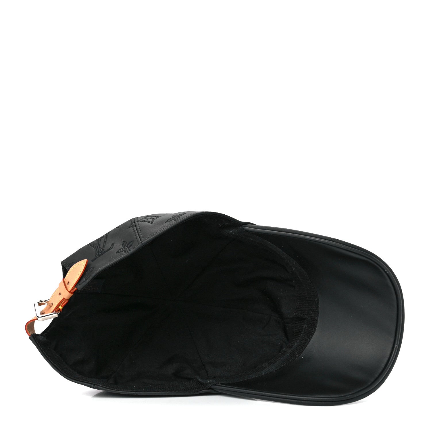 Louis Vuitton Calfskin Monogram Shadow Baseball Cap 60 Black 6 of 7