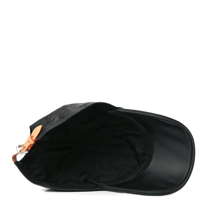 Louis Vuitton Calfskin Monogram Shadow Baseball Cap 60 Black 6 of 7