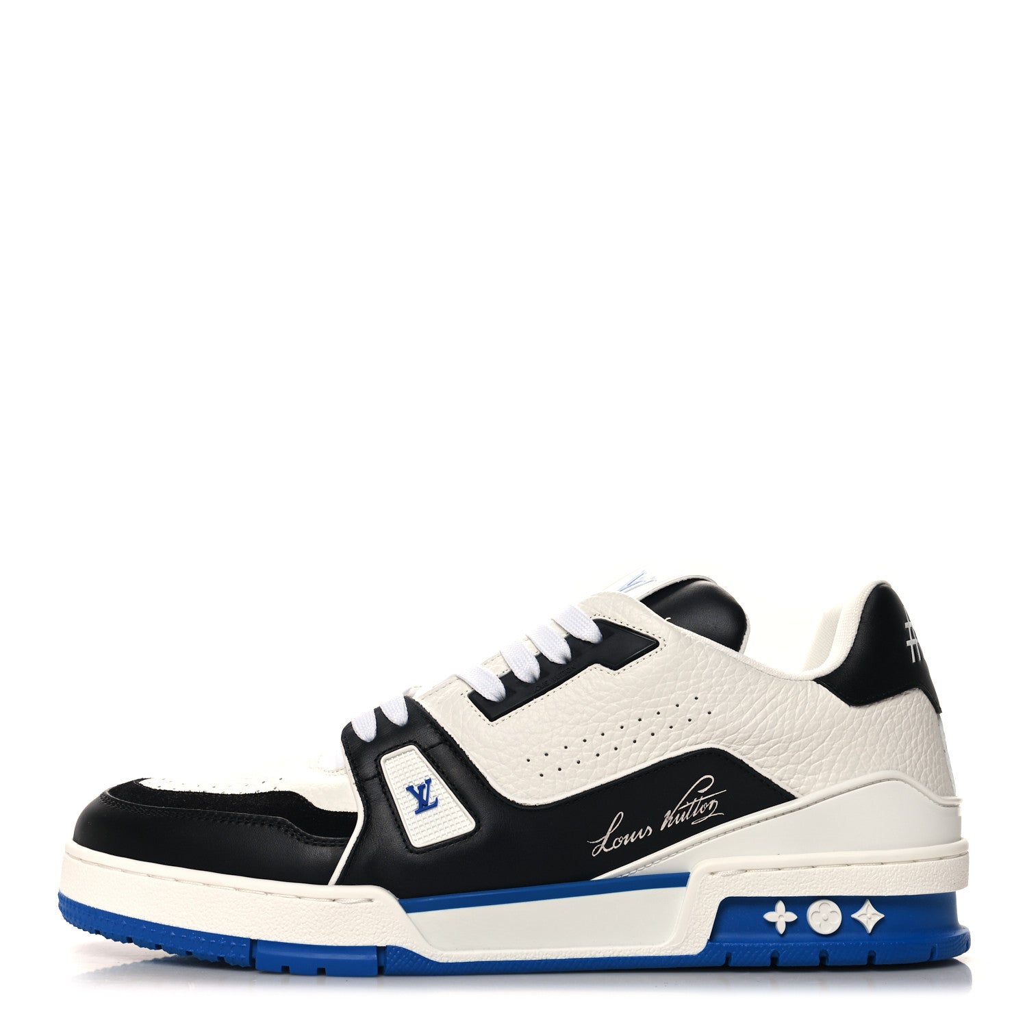 Louis Vuitton Calfskin Mens LV Trainer Maxi Sneakers 9 Blue 1 of 10