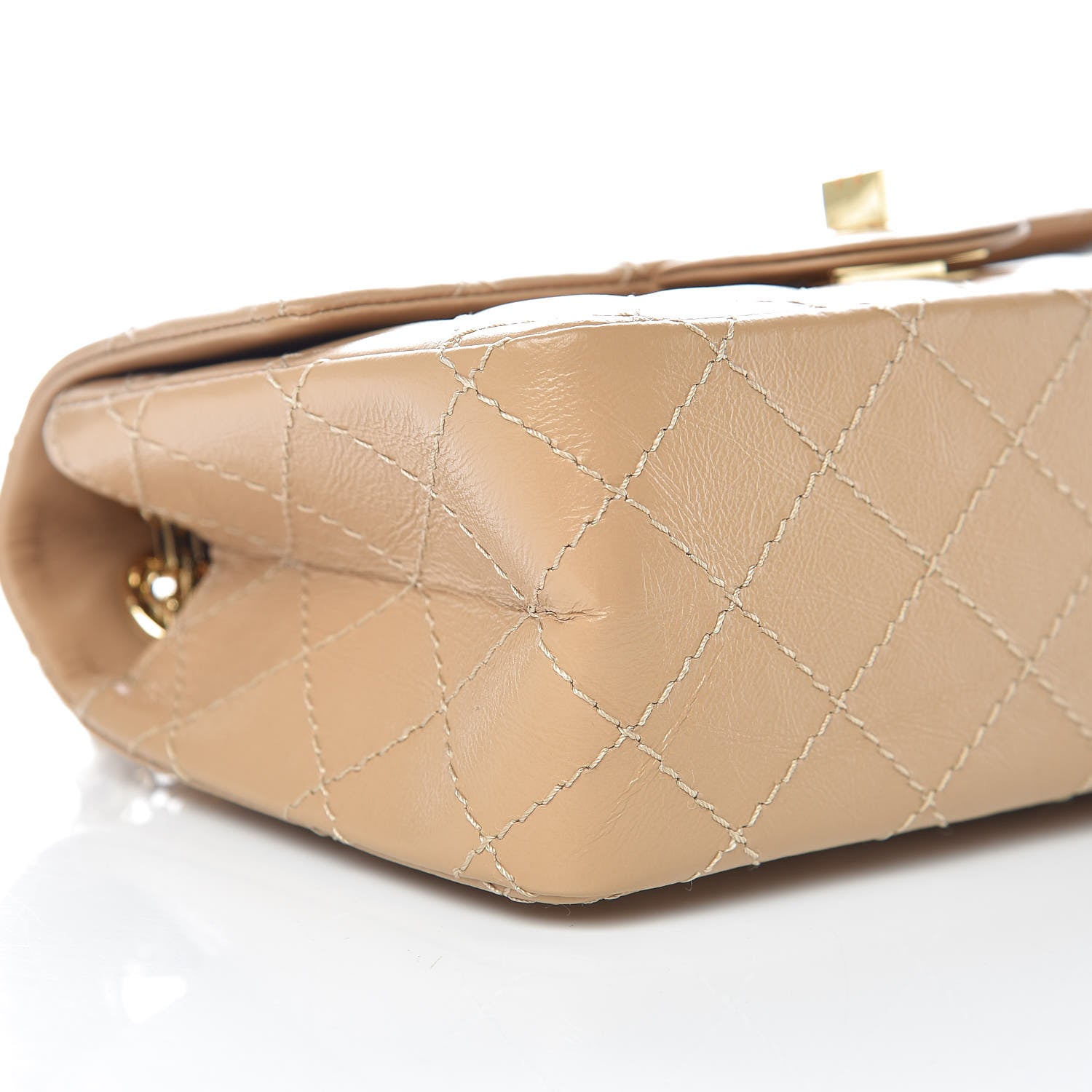Chanel Aged Calfskin Quilted 2.55 Reissue Mini Flap Beige 5 of 9