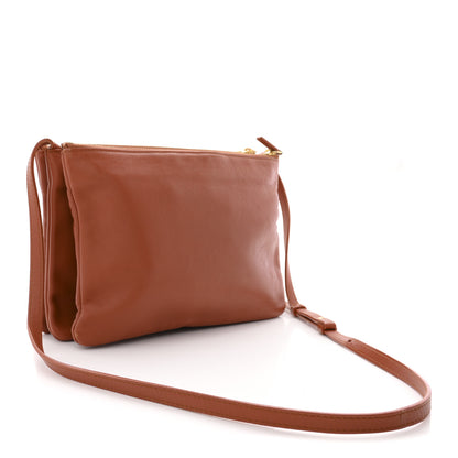 Celine Lambskin Large Trio Crossbody Bag Tan 3 of 12