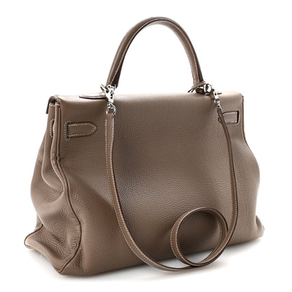 Hermes Togo Kelly Retourne 35 Etoupe 3 of 10