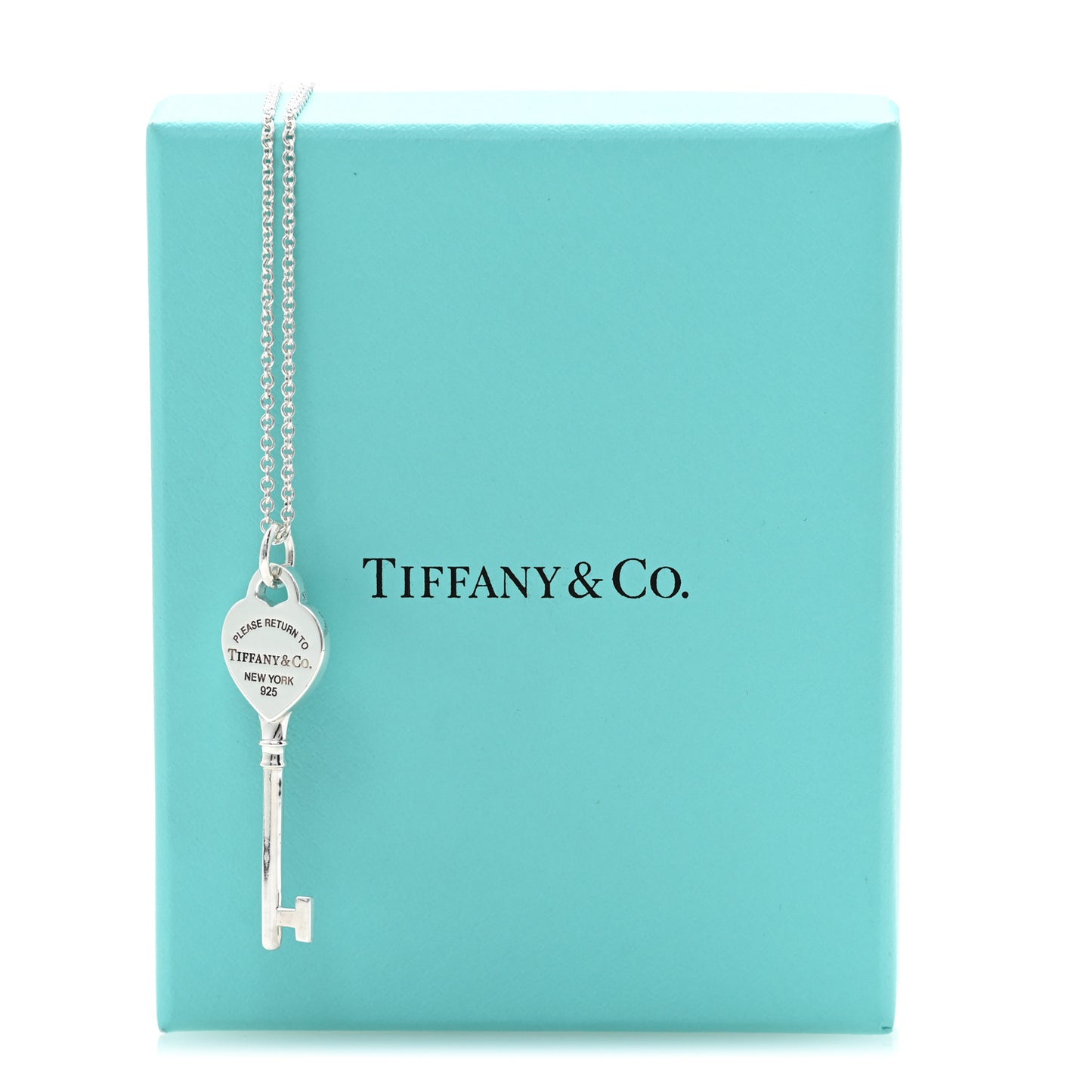 Sterling Silver Return to Tiffany Heart Key Pendant Necklace