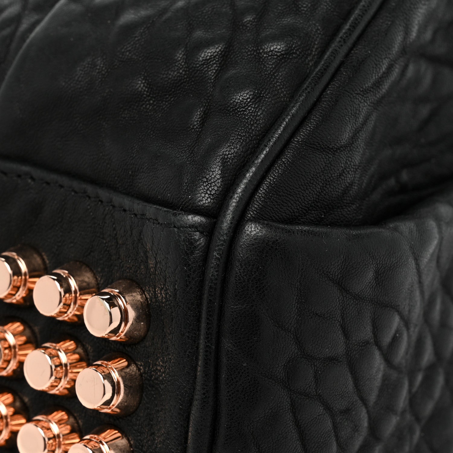 Alexander Wang Pebbled Lambskin Rockie Black Rose Gold Hardware 9 of 16