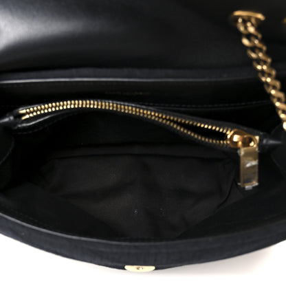 Saint Laurent Fabric Y Quilted Monogram Small Loulou Chain Satchel Black 5 of 12