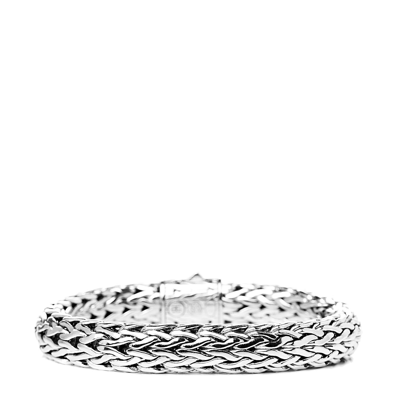 John Hardy Sterling Silver Diamond 11mm Classic Chain Bracelet 3 of 5