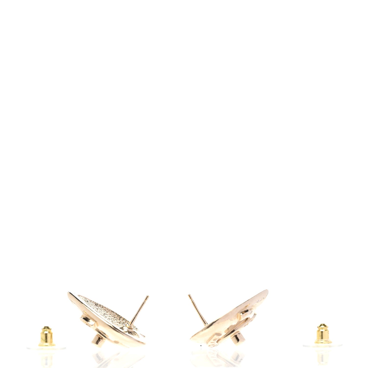 Chanel Metal CC Heart Turnlock Earrings Gold 3 of 5