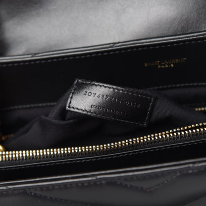 Saint Laurent Calfskin Y Quilted Monogram Large Loulou Chain Satchel Black 7 of 14