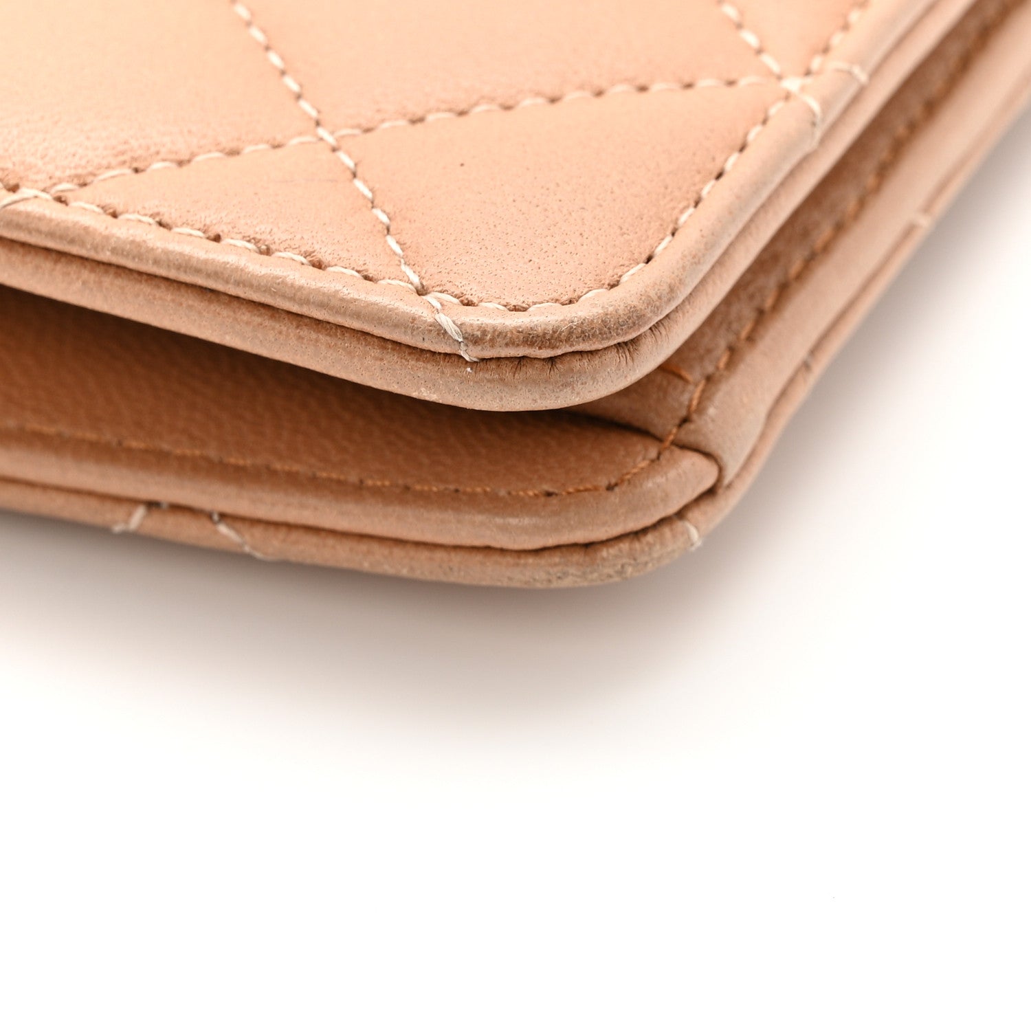 Chanel Lambskin Quilted Yen Wallet Beige 11 of 12