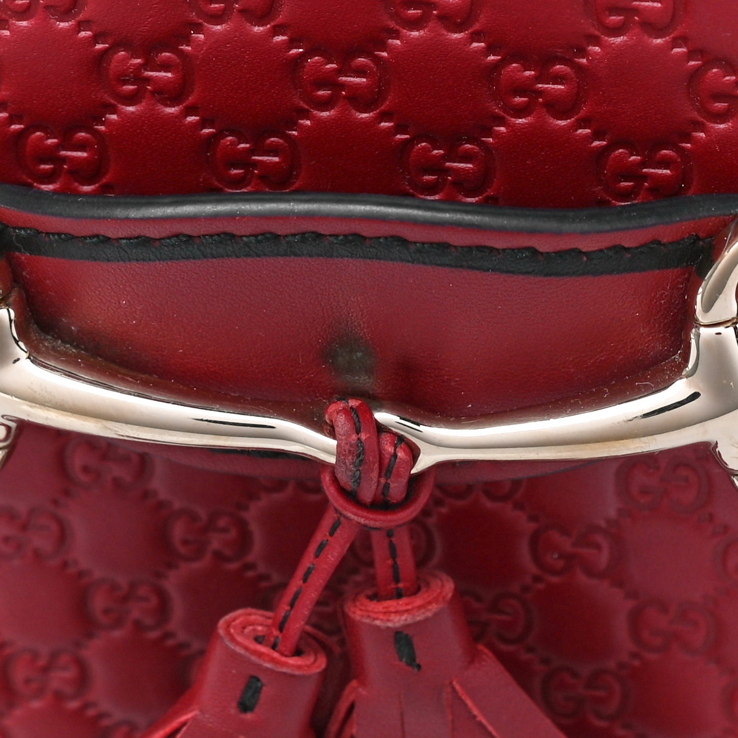 Microguccissima Medium Emily Chain Shoulder Bag Red