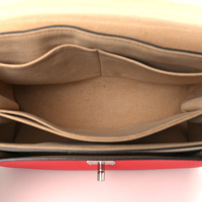 Louis Vuitton Soft Calfskin My Lockme Top Handle Kabuki Red Quartz Black 5 of 9