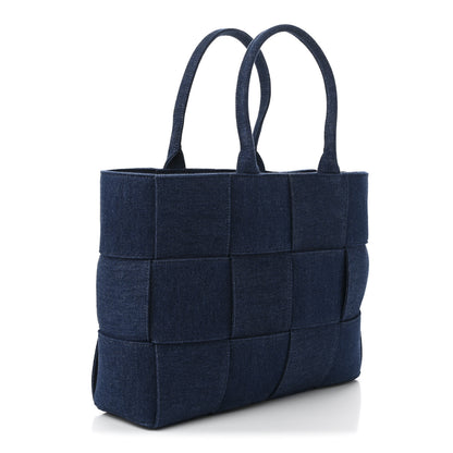 Bottega Veneta Denim Maxi Intrecciato Mens Arco Tote 4 of 10
