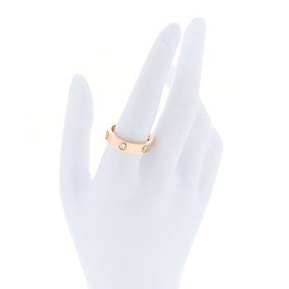 Cartier 18K Pink Gold 3 Diamond 5.5mm LOVE Ring 62 10 2 of 6