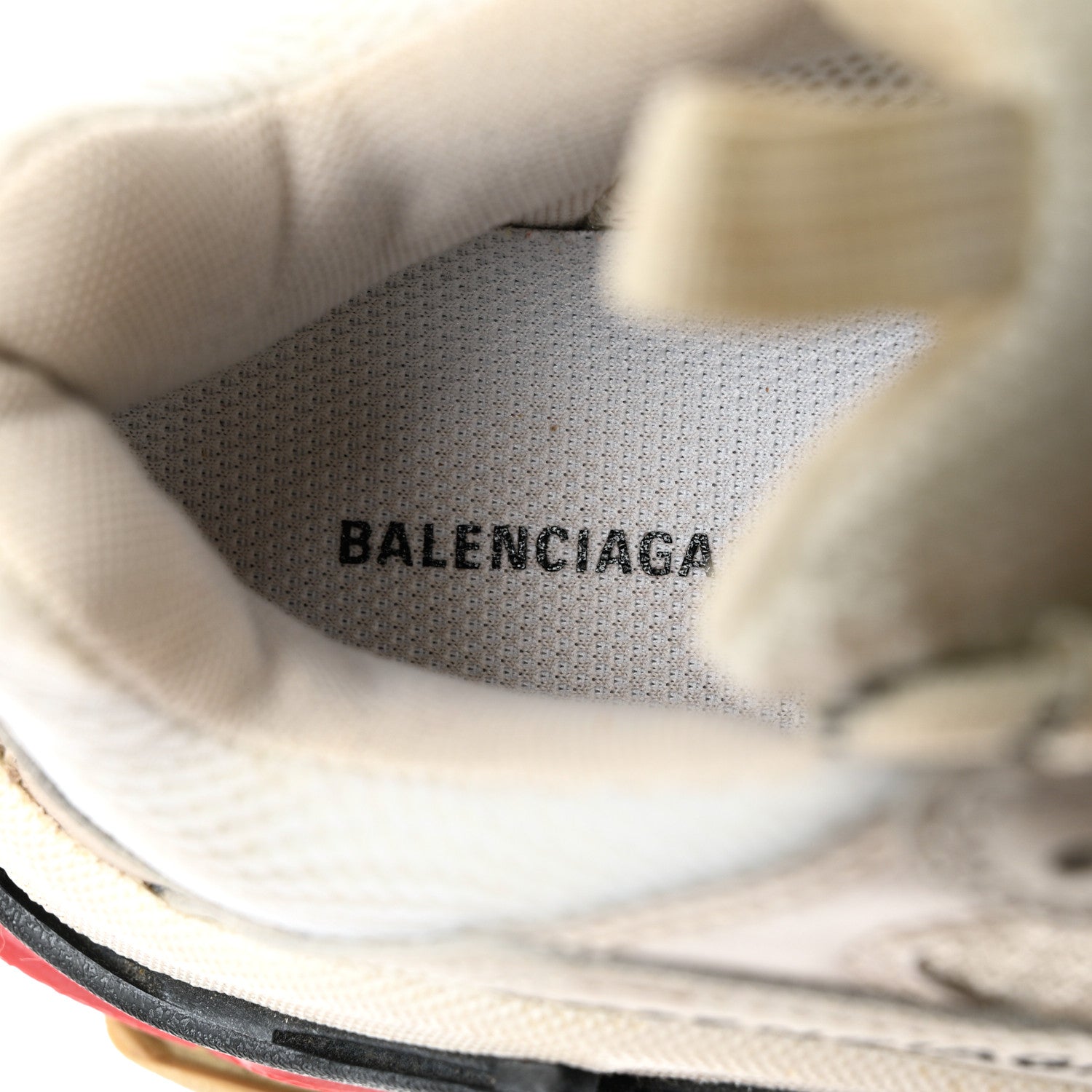 Balenciaga Fabric Mesh Womens Triple S Sneakers 36 Grey Red White 6 of 12